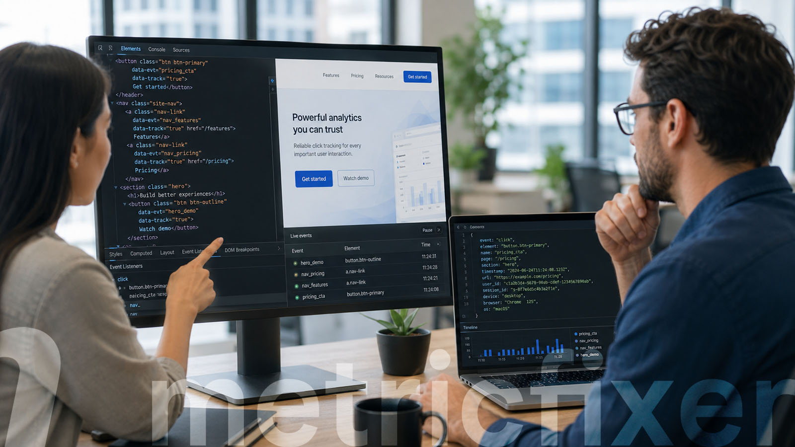 Build resilient GTM click tracking with CSS selectors, closest(), event delegation, data attributes, dynamic DOM, Shadow DOM, and dataLayer events.